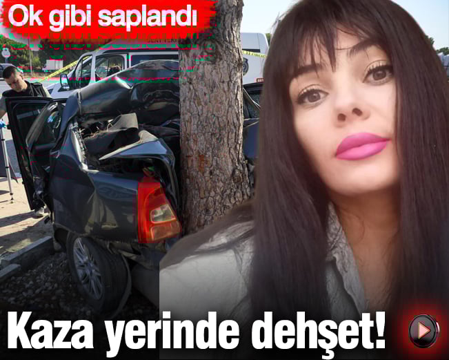 Antalya'da savrulan araç tabelaya ve ağaca Çarptı!  Kaza yerinde dehşet: Ok gibi saplandı