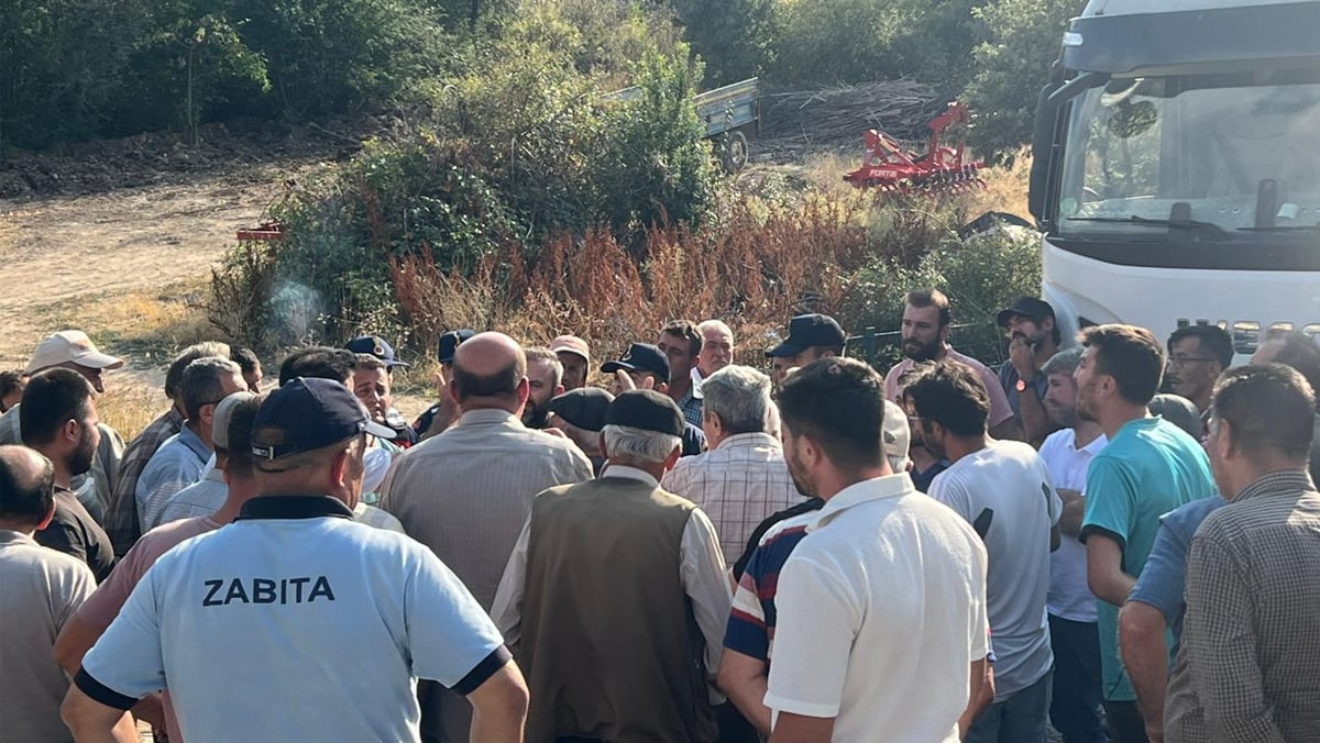Taşoluk’ta kil ocağı girişimine halk tepki gösterdi